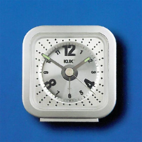 ekskluzywny budzik z metalową tarczą