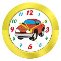 zegar ścienny auto żółty