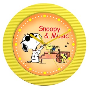 Zegar ścienny kolor Snoopy & music