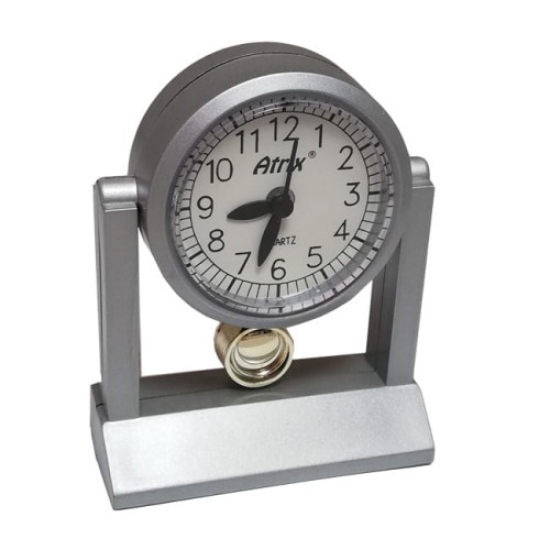 mini zegar z wahadełkiem/srebrny