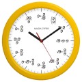 zegar ścienny matma żółty