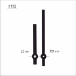 Wskazówki zegarowe czarne długie /W71