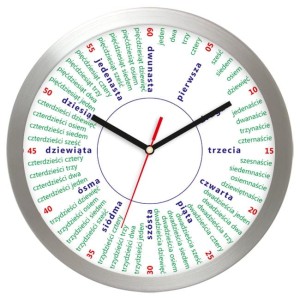 Zegar ścienny aluminiowy liczydło #5