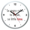 srebrny zegar rules to break