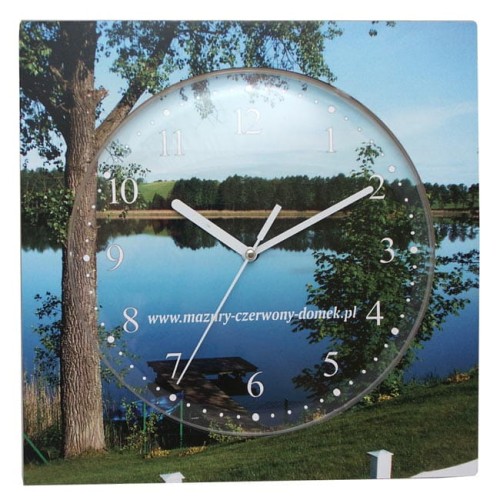 zegar autorski z naklejką