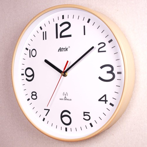 Zegar radiowy z ramką ciemne drewno