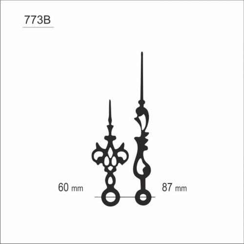 wskazówki ażurowe czarne