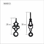 Wskazówki zegarowe srebrne /NW813