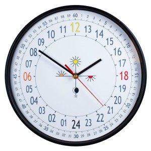 Zegar plastikowy 24-godzinny czarny #3