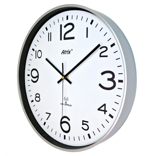 duży srebrny zegar RC