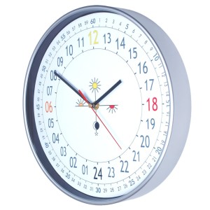 Zegar plastikowy 24-godzinny srebrny #3