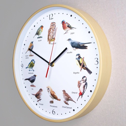 zegar z głosami ptaków