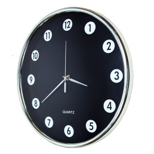 Zegar sterowany radiowo chromowany/35cm