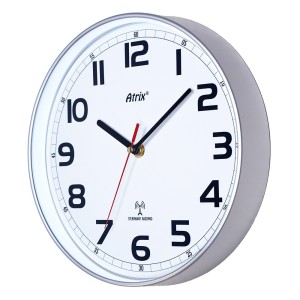 Zegar srebrny sterowany radiowo #4 /25cm