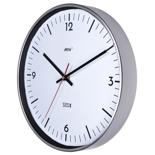 Srebrny zegar sterowany przez bluetooth