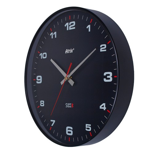 Czarny zegar sterowany przez bluetooth