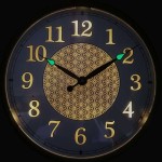 Zegar świecący w ciemności podśw.tarcza LED cichy 33cm