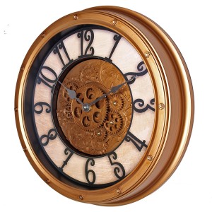 Zegar #2 Loft Steampunk z ruchomymi zębatkami/40cm