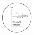 przekrój dużej wkładki