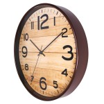 Zegar Gamma tarcza stara jabłoń ciemne drewno /30cm