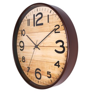 Zegar Gamma tarcza stara jabłoń ciemne drewno /30cm
