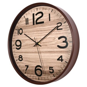 Zegar Gamma tarcza terra ciemne drewno /30cm