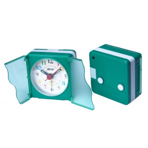 Mini budzik podróżny z drzwiczkami /56x57mm