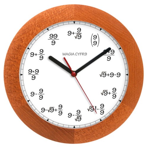 Zegar drewniany matematyk calvados