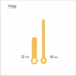 Wskazówki zegarowe jasne złoto /W17A