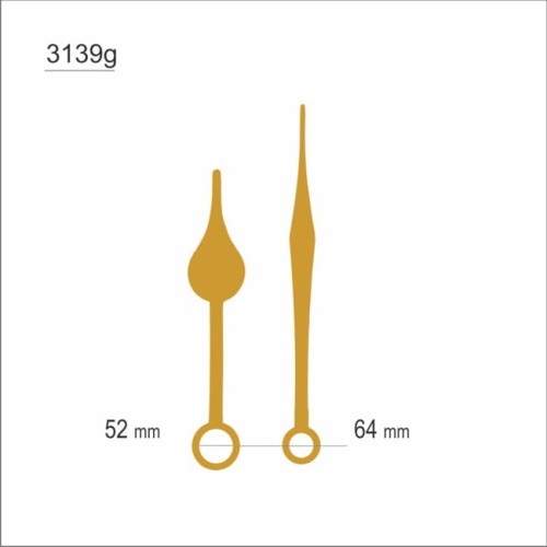 wskazówki zegarowe w kolorze złotym