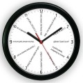 duży czarny autorski zegar ścienny