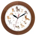 Zegar drewniany zwierzęta ciemny dąb
