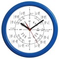 niebieski zegar ścienny geometria
