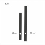 Wskazówki zegarowe solid czarne/W525