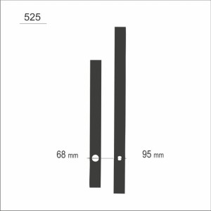 Wskazówki zegarowe solid czarne/W525