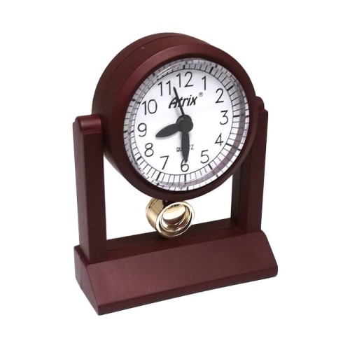 mini zegar z wahadełkiem/brązowy