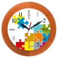 zegar drewniany puzzle calvados