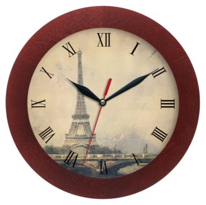 Zegar drewniany solid Paris