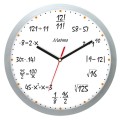 Zegar matematyczny srebrny