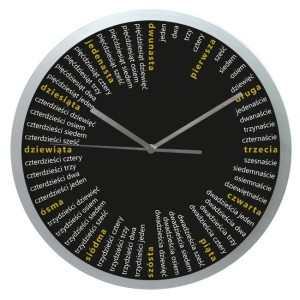 Zegar ścienny solid czarne liczydło