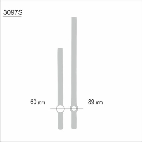 wskazówki do zegara srebrne