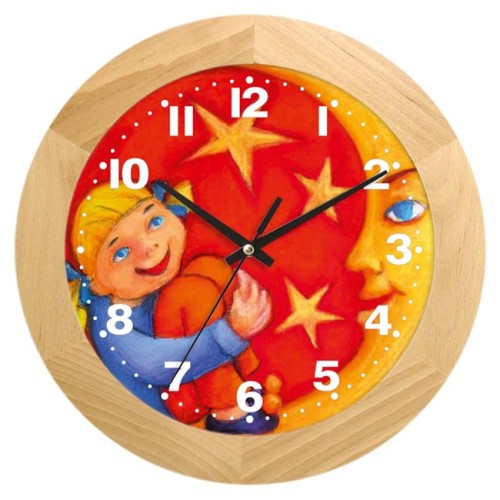 zegar drewniany dziecięcy jesion