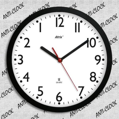 czarny antyzegar z białą tarczą