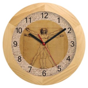 Zegar drewniany solid Leonardo