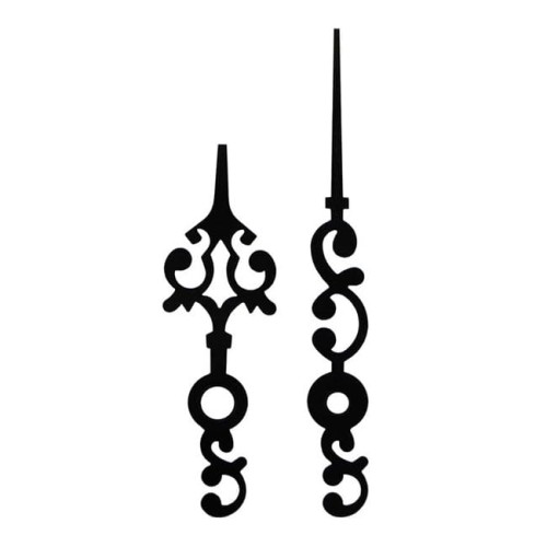 komplet ażurowych wskazówek zegarowych