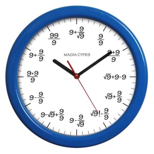 Zegar kolorowy matematyka #9