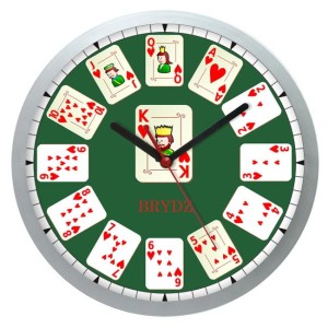 Zegar ścienny Sport Czas na Brydż #1
