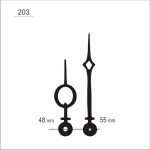 Wskazówki zegarowe czarne /W57