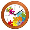 zegar drewniany puzzle calvados