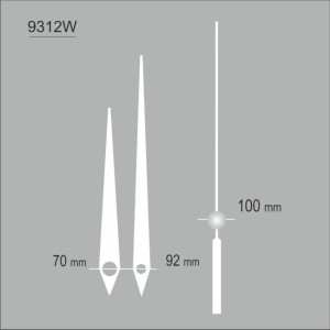 Komplet wskazówek YT9312/ białe